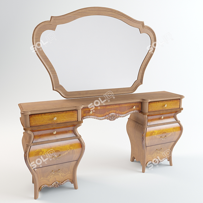 Antoinette Vanity Table: Refined Elegance for Your Space 3D model image 1