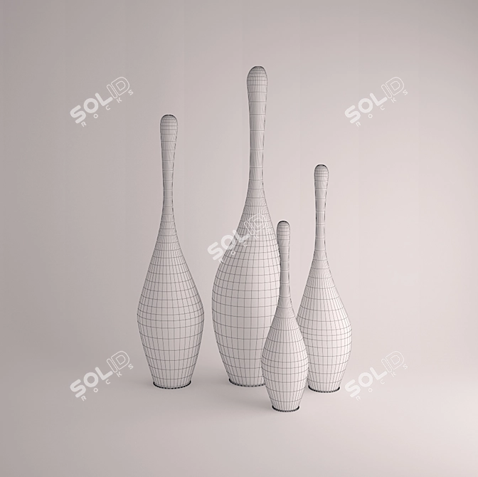 Gervasoni Bolla Rattan Floor Lamp 3D model image 2