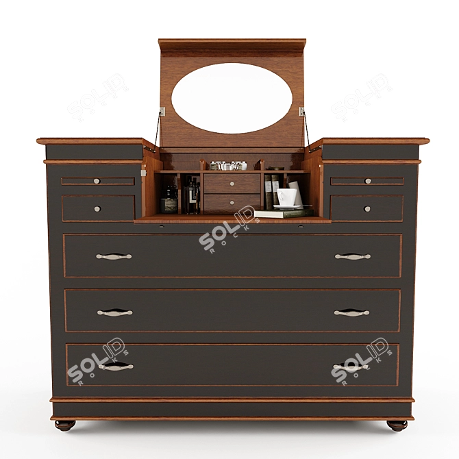 Modern Lift-Top Dresser 3D model image 2