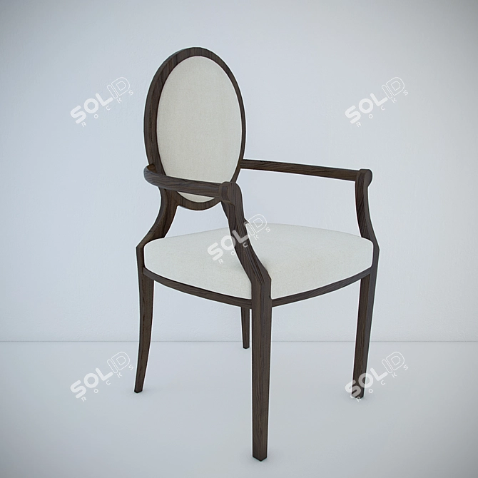 Modern Selva Armchair Hugo 3D model image 1