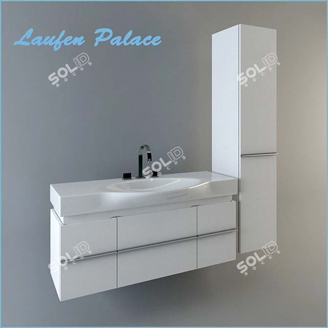 Elegant Laufen Palace Sink 3D model image 1