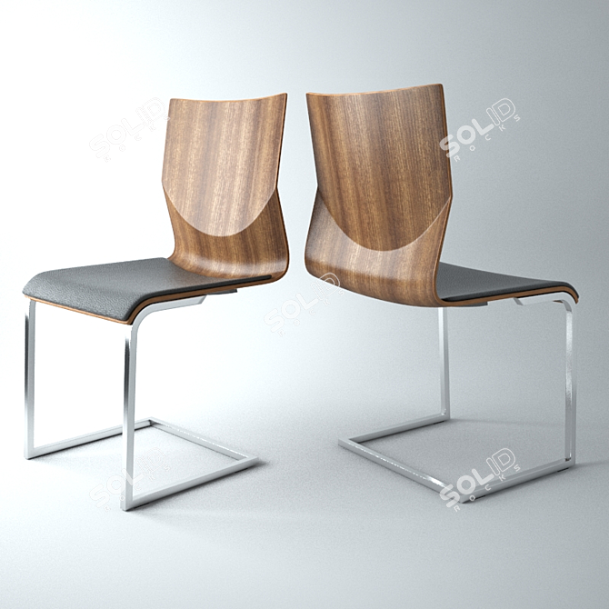 Elegant Vinci Chair by Willisau 3D model image 1