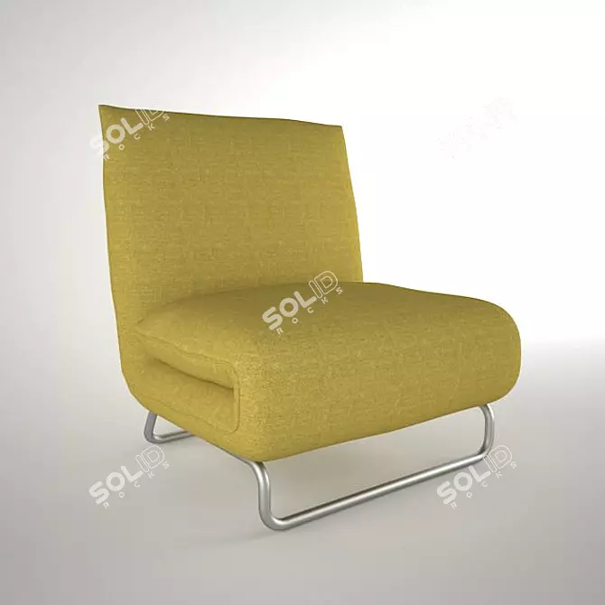 Sleek Modern Armchair 3D model image 1