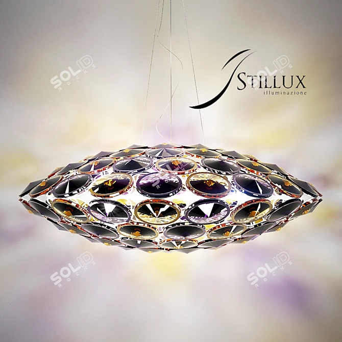 Sleek Stilux Diamond Pendant 3D model image 1