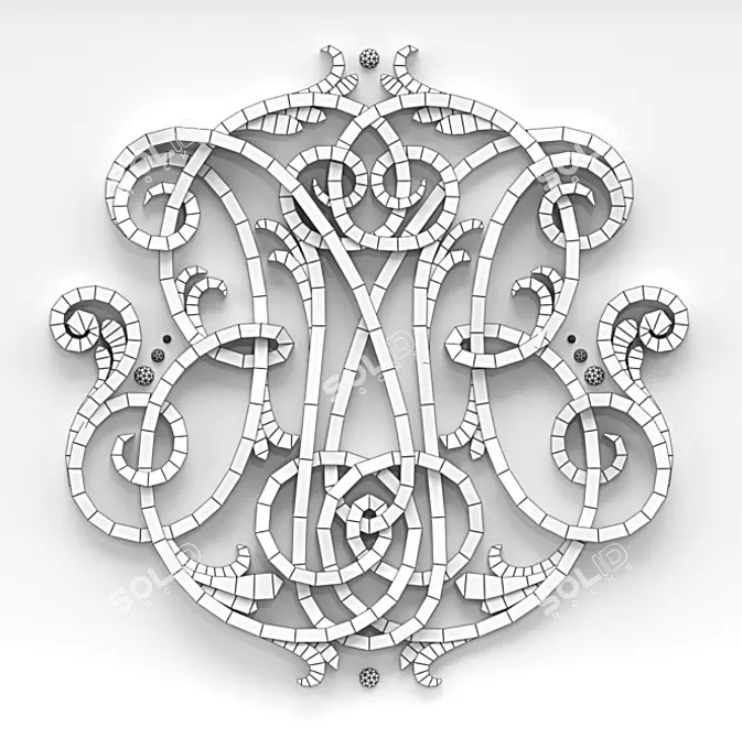 Elegant Ornamental Panno 3D model image 2