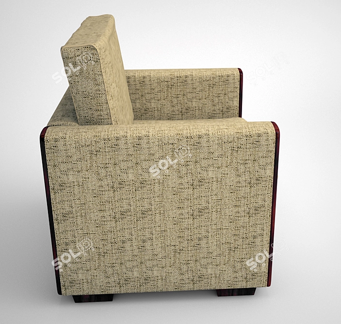 Cozy Comfort Chair 3D model image 2