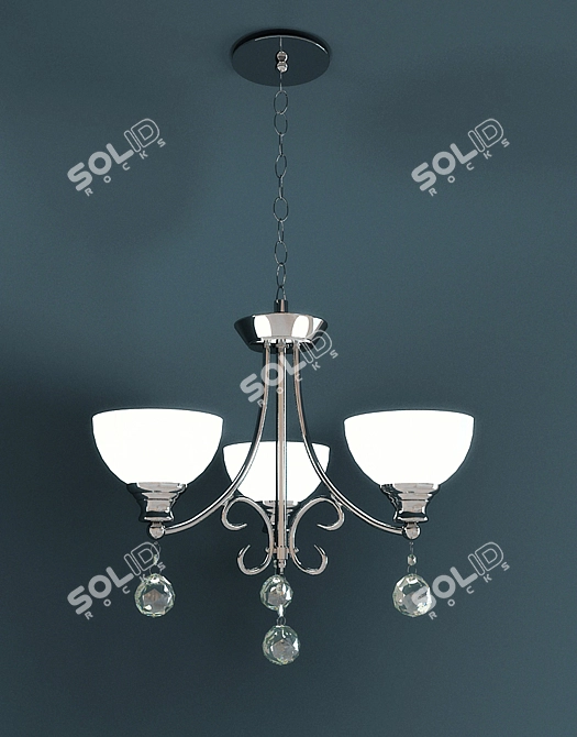 Wunderlicht Chandelier: Elegant Illumination 3D model image 2