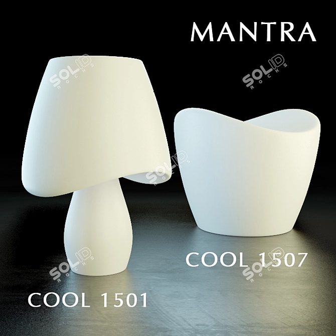 Mantra Cool Table Lamp & Floor Lamp Collection 3D model image 1