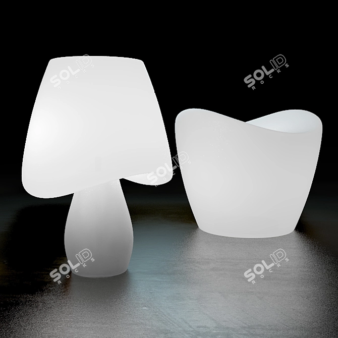 Mantra Cool Table Lamp & Floor Lamp Collection 3D model image 2