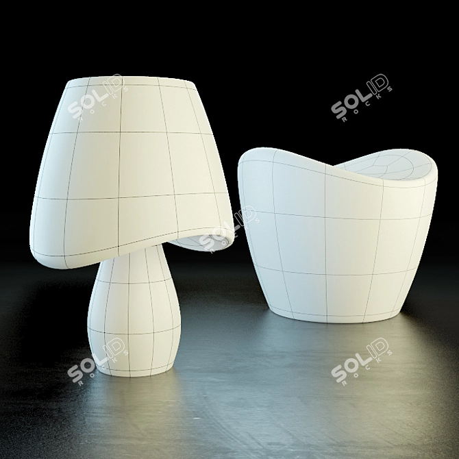 Mantra Cool Table Lamp & Floor Lamp Collection 3D model image 3