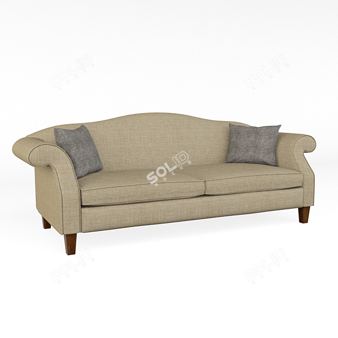 Elegant Saint-James Sofa by Gillesnouailhac 3D model image 1