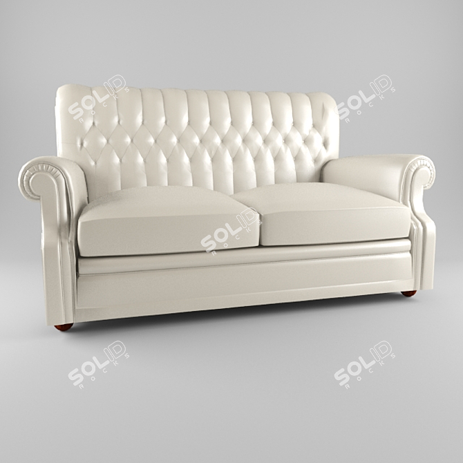 Modern Atom Boston 2-Seater Sofa 3D model image 1