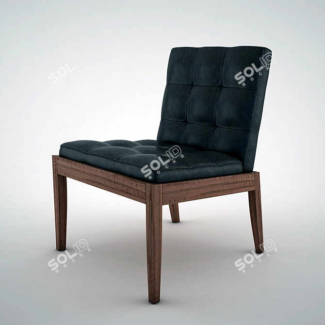 Riva Bever: Natural Leather & Wood 3D model image 1