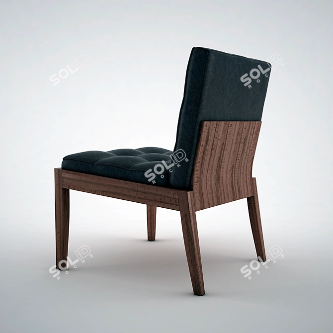 Riva Bever: Natural Leather & Wood 3D model image 2