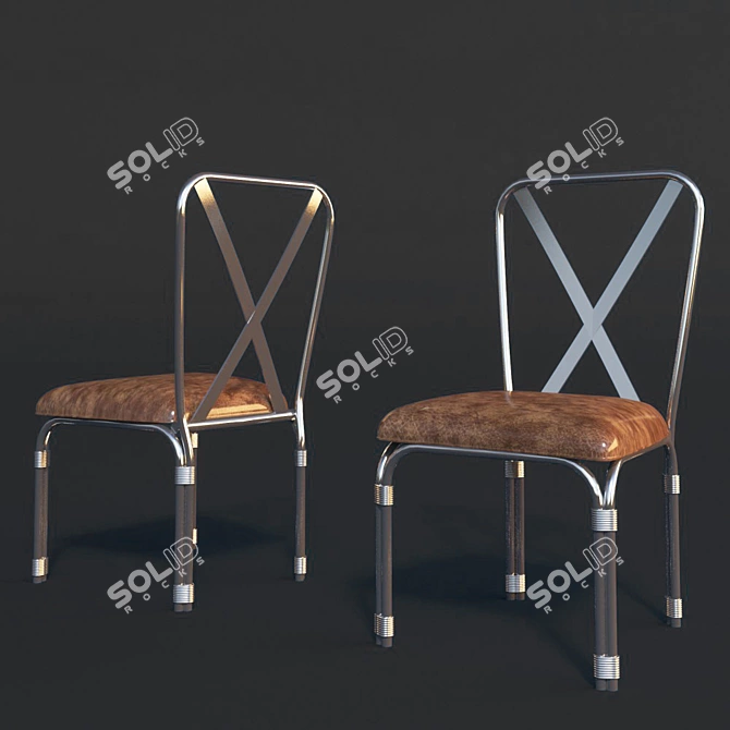 Elegant Dining Chair 3D model image 1