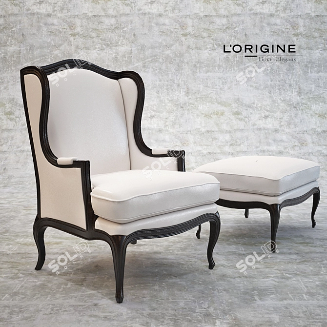 L'Origine Neo Classic Armchair 3D model image 1