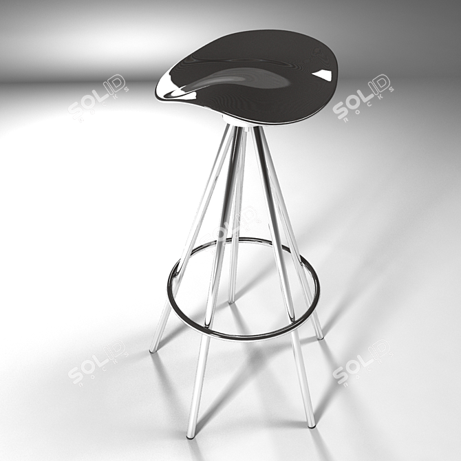 Aluminum Jamaica Bar Counter Stool 3D model image 2