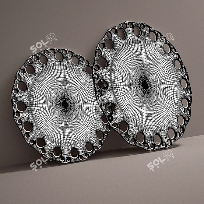 Elegant Decorative Plates: Stylish Shelf and Wall Decor 3D model image 2