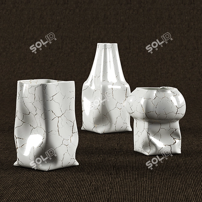 Title: Artistic Ceramic Vases 3D model image 1