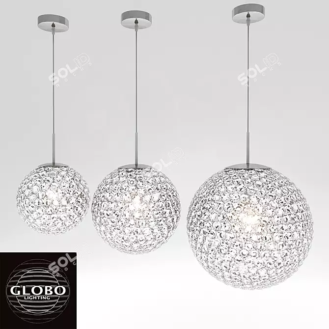 Elegant KONDA Globo Pendant 3D model image 1