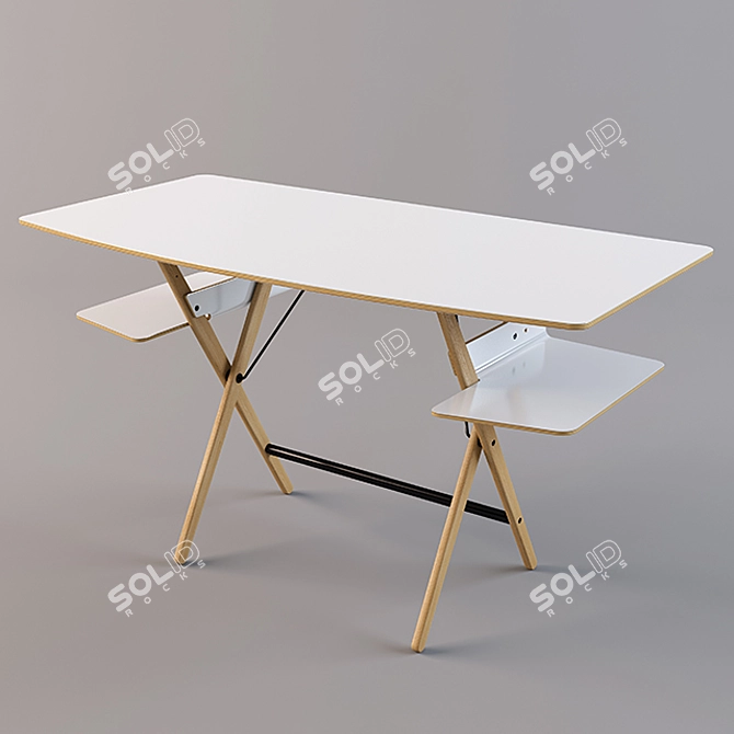 Italian Designer Writing Desk 3D model image 1