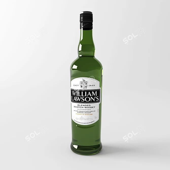 Classic William Lawson's Whisky: 0.7L Bottle 3D model image 1