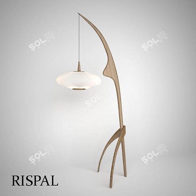 Vintage French "Mantis" Lamp 3D model image 1