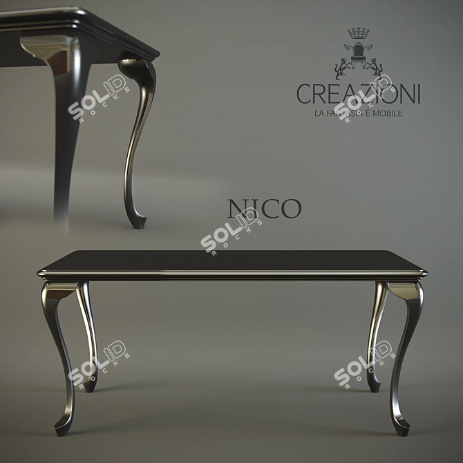 Creazioni Nico: Elegant and Spacious Designer Sofa 3D model image 1