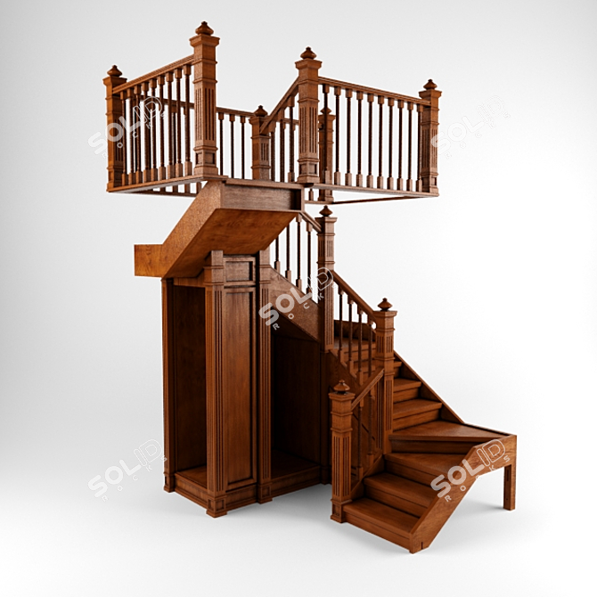 Modular Staircase Kit 3D model image 1