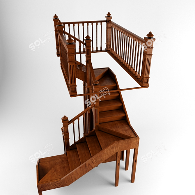 Modular Staircase Kit 3D model image 2