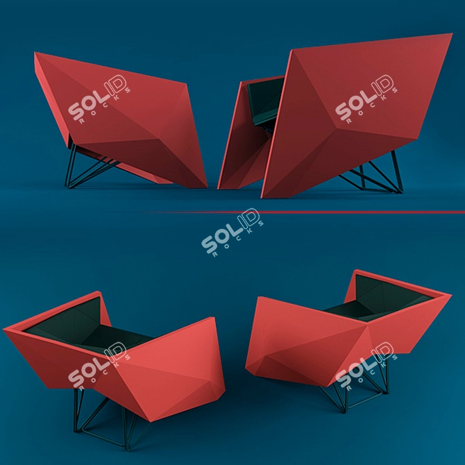 Sleek Space Chair 3D model image 2