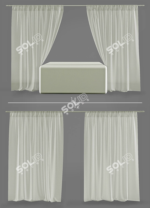 Elegant Tulle Collection 3D model image 1