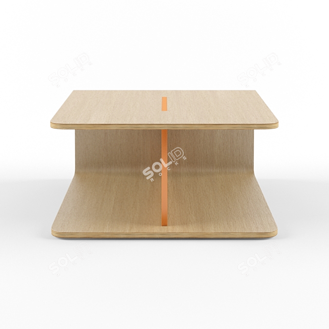 Minimalist Coffee Table: Keel 3D model image 2