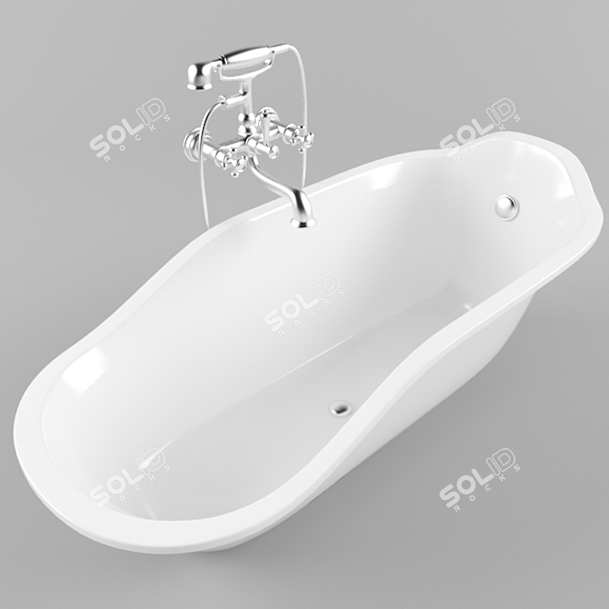 Palomba Bathtub by Laufen 3D model image 1