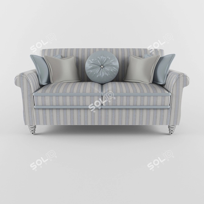 Classic Sofa by Unknown Manufacturer 3D model image 1