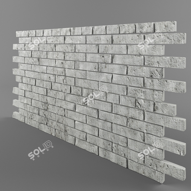 Modular Brick Wall: Customizable and Versatile 3D model image 1