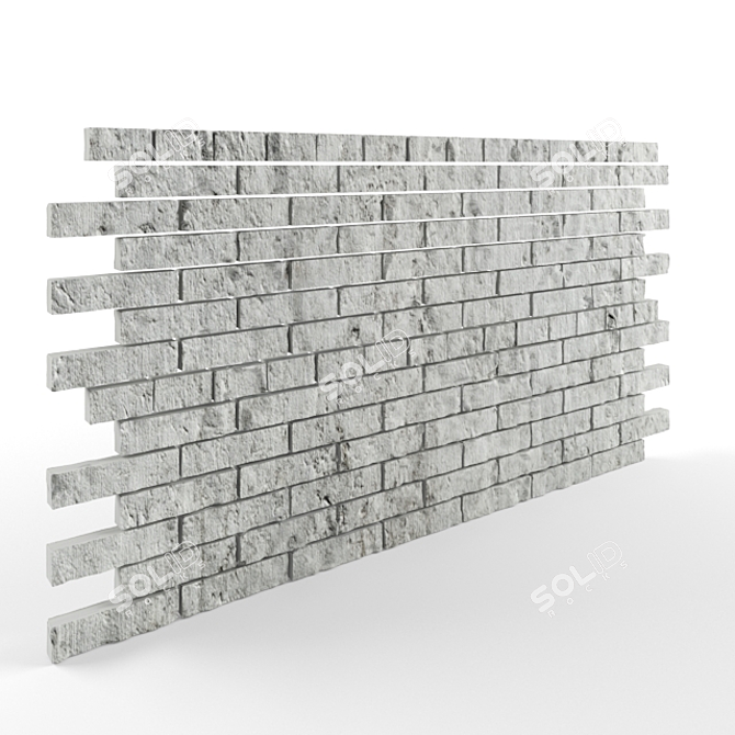 Modular Brick Wall: Customizable and Versatile 3D model image 2