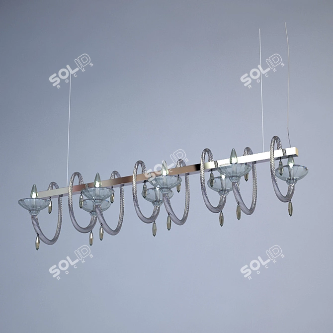 De Majo 8080K8: Italian Designer Pendant Light 3D model image 1