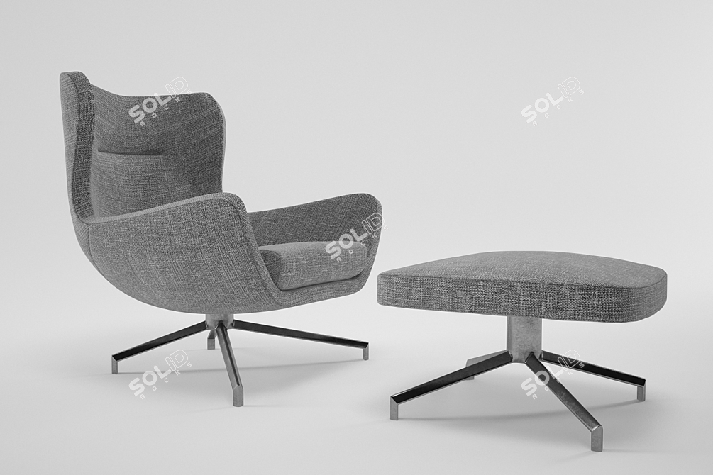 Elegant Minotti Jensen Armchair 3D model image 1