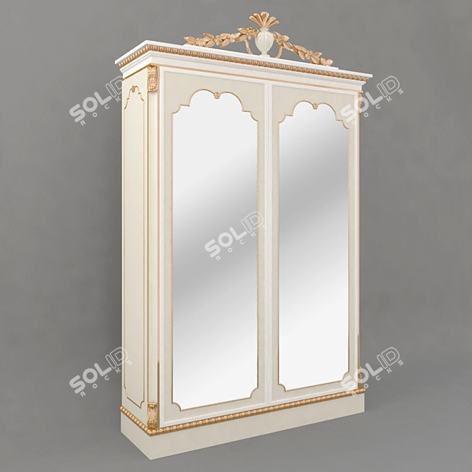 Stylish Meroni Francesco Wardrobe 3D model image 1