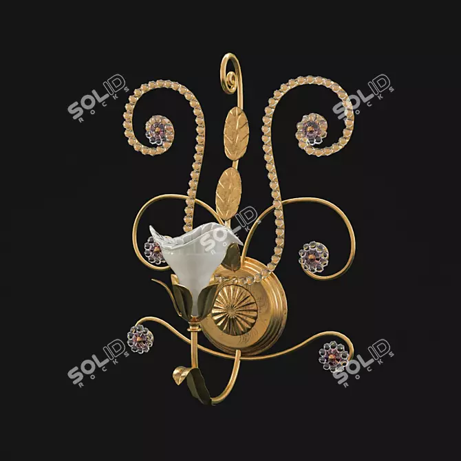 Italian Sconce Gallo M 523 3D model image 1