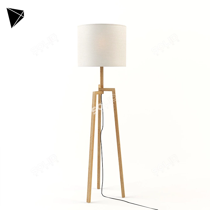 Bludot Stilt: Sleek & Stylish Floor Lamp 3D model image 1