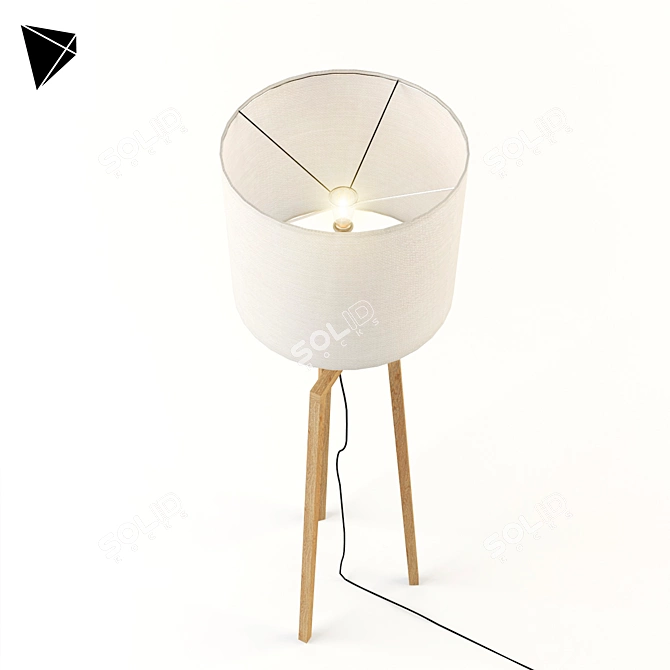 Bludot Stilt: Sleek & Stylish Floor Lamp 3D model image 2