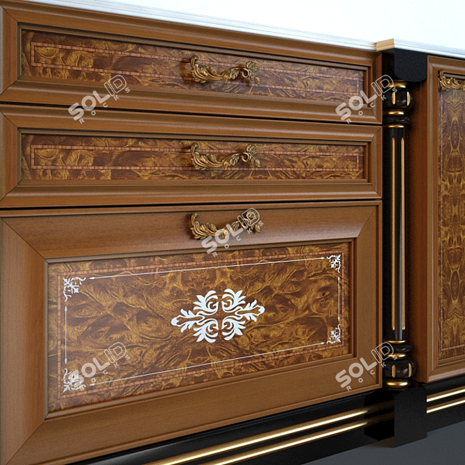 Verona Esmeralda Kitchen 3D model image 2