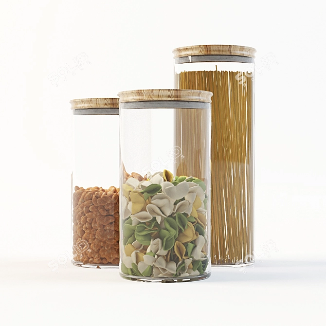 Kitchen Jars for Organized Storage 3D model image 1