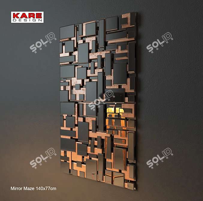 Reflective Illusion: KARE Design Mirror Maze 3D model image 1