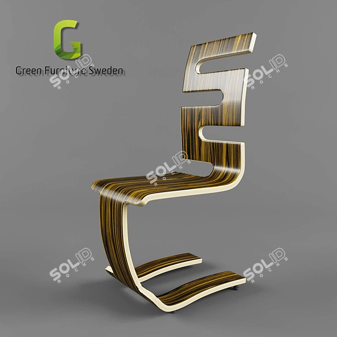 Sleek Stack C Chair: Innovative Design by Green Furniture Sweden 3D model image 1