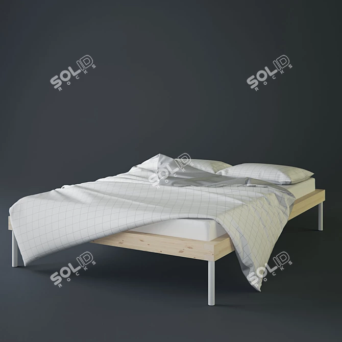 Neue Werkstatt - Stylish Bed 3D model image 1