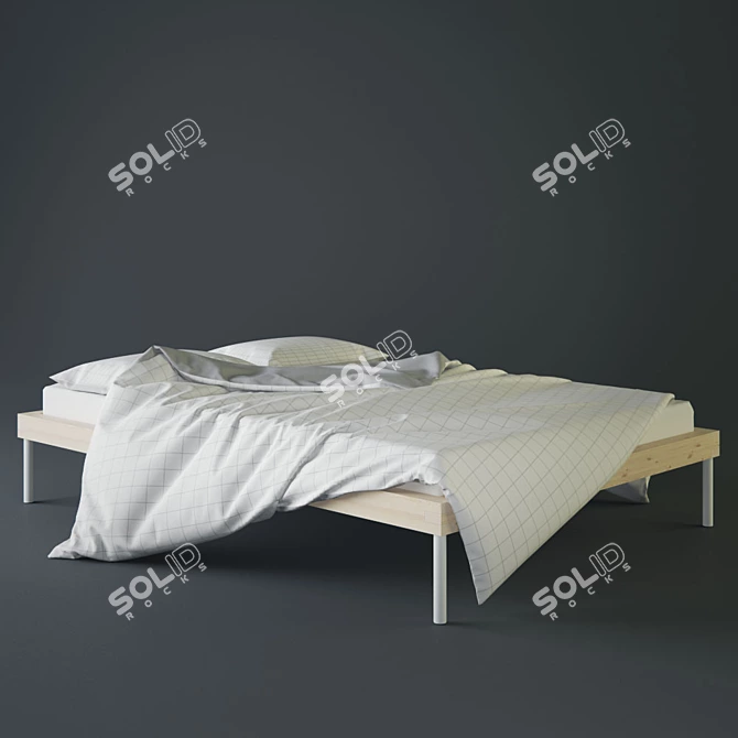 Neue Werkstatt - Stylish Bed 3D model image 2
