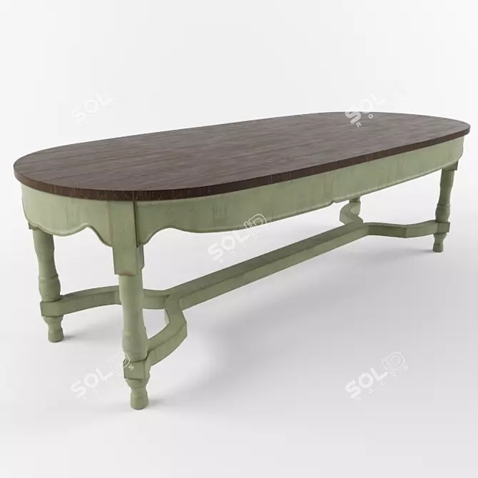 Elegant Dining Table - Unknown Manufacturer 3D model image 1